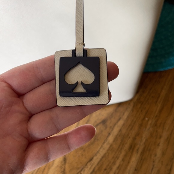 White and navy Kate Spade tote/purse - Picture 3 of 5